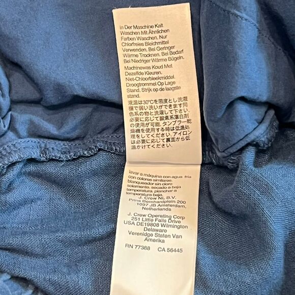 J Crew Shorts Womens Medium Blue Linen Elastic Waist Preppy Chino Boho Casual - Picture 15 of 16